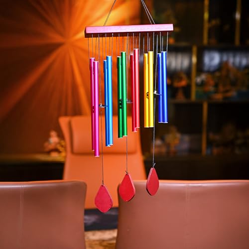 Image of ZAICUS Colorful Wind Chime for Home Balcony Garden - Metal Hanging Bells for Positive Energy, Vastu, Feng Shui Decor