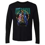 500 LEVEL Israel Adesanya UFC Long Sleeve Shirt - Israel Adesanya Stylebender Flame WHT (Black, Large)