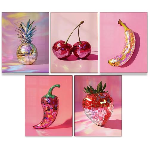 AIBOERL 5 Pack Diamond Art Kits for Adults,Fruit Diamond Painting