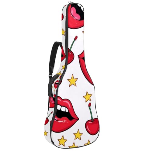 Sac à dos pour guitare étanche à motif cerises pour trajets et répétitions