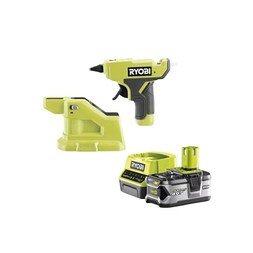 Pack RYOBI Pistolet à colle 18V One+ RGLM18-0 - 1 Batterie 4.0Ah - 1 Chargeur rapide RC18120-140