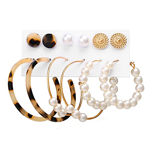 Image of Shining Diva Fashion Stylish Combo Metal Earrings for Women and Girls