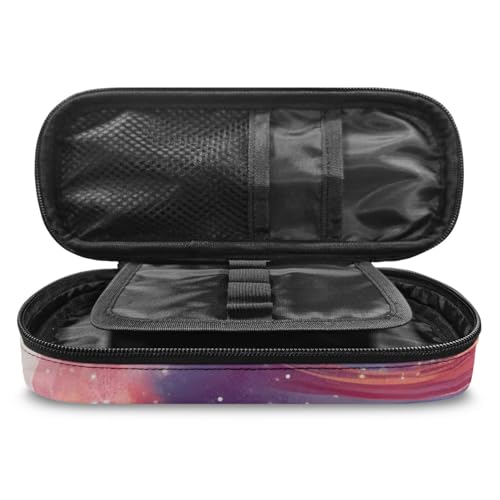 Image of Galaxy Axolotl Pen Case for Kids Big Capacity Pencil Case with Mesh Pocket Lightweight Pencil Box with Zipper Back to School