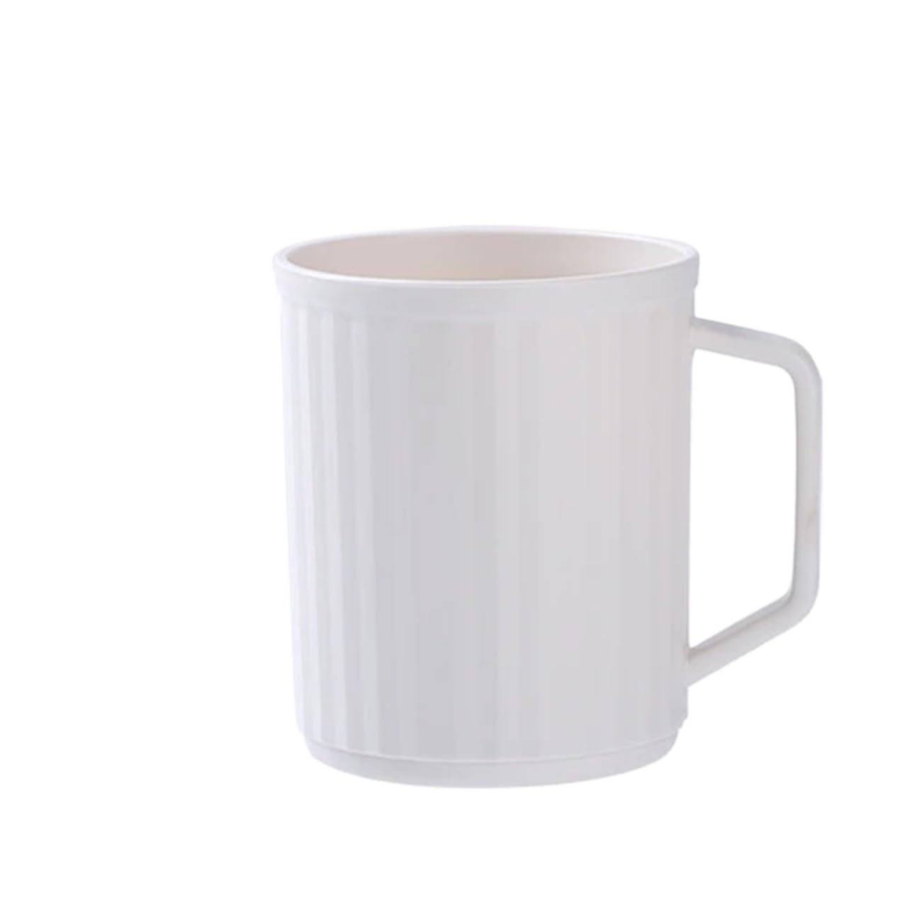 3pcs Plastic Bathroom Tumbler Cup With Handle Toothbrush Holder Organizer Reusable Mouthwash Cups Travel Accessories For Toothpaste(White)