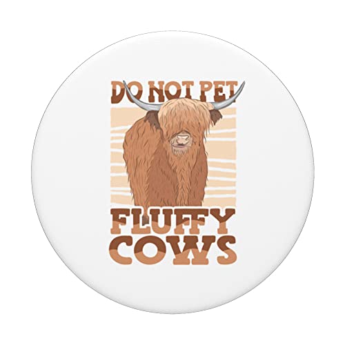 Foto von Do Not Pet Flauschige Kühe Niedliches Tier Bergwandern PopSockets mit austauschbarem PopGrip