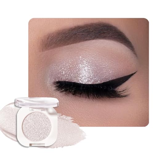 HHLTOH Pear White Single Cream Shimmer Eyeshadow Makeup, Sheer White