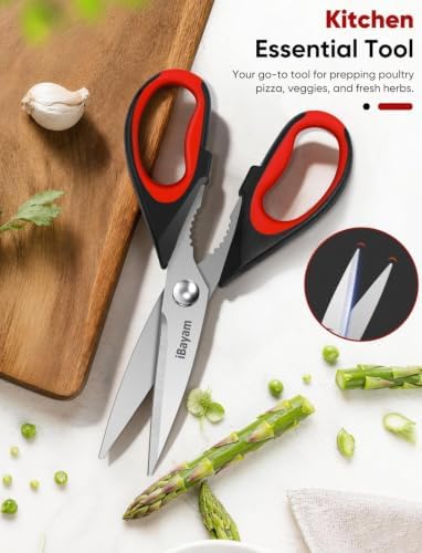 iBayam Kitchen Scissors Shears All Purpose Heavy Duty, Protective Sheath - 3
