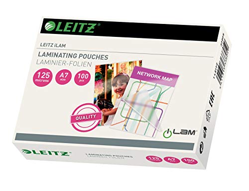 Leitz 33805 100, 1pieza(s) - Plastificador (Transparente, Brillante, A7, 0,125 mm, 116 mm, 86 mm)
