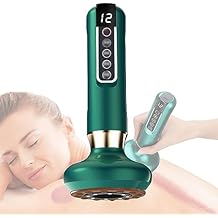 NICHOY Bian Stone Cupping Massager,3-in-1 Smart Vacuum Cupping Set,Bian Stone Gua Sha Scraping Tool,Scraping Cupping Massager,12 Gears AdjustableA