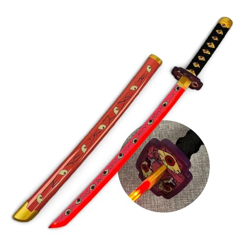 2025年モデル 鬼滅の刃 日輪刀 黒死牟 コスプレ 刀 子供 おもちゃ 鬼殺隊 完成度高い 模造刀 模擬刀 剣 武器 75cm (【捌】黒死牟(赤))