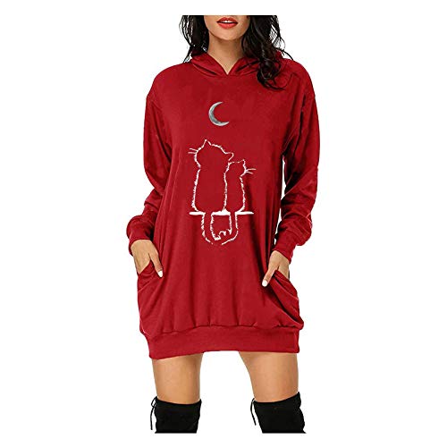 Sweatshirt Femmes Pull Long Chat Cover
