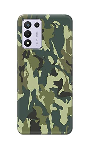 Image of Printed Hard Back Cover Case for Realme 9 5G Speed Edition | Realme 9 5G SE | Realme 9 SE 5G Back Cover (Green Army Camouflage) -1803