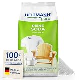 HEITMANN pure Reine Soda 500 g | Natürliches Waschsoda Pulver zum Putzen | Natriumcarbonat für Haushalt, Wäsche & Garten | Vielseitiger Fettlöser Küche gegen Schmutz, Flecken & Gerüche