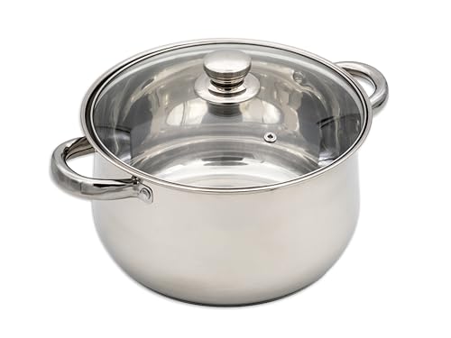 GRANA HOME Induktions-Kochtopf 24 cm – Edelstahl Bratentopf mit Glasdeckel & Dampfloch - Für Alle Herdarten (Induktion, Gas, Elektro, Ceran) - Spülmaschinen- & Backofenfest GRANA HOME Induktions-Kochtopf 24 cm – Edelstahl Bratentopf mit Glasdeckel & Dampfloch - Für Alle Herdarten (Induktion, Gas, Elektro, Ceran) - Spülmaschinen- & Backofenfest