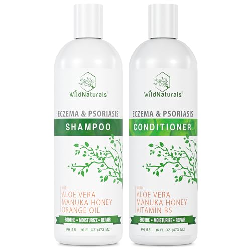 Eczema Psoriasis Shampoo & Conditioner Set for Men & Women - Anti Dandruff Shampoo for Dry Scalp & Hair - Seborrheic Dermatitis Shampoo for Itchy Scalp Treatment - Eczema Shampoo for Scalp Psoriasis