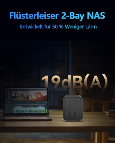 TERRAMASTER F2-425 2-Bay NAS-Speicher – Intel x86 Quad-Core-CPU, 4 GB RAM, 2,5 GbE LAN, Netzwerkgebundener Speicher-Multimedia-Server für Privatanwender (ohne Festplatte)