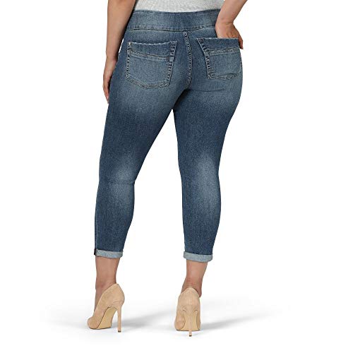 Rock & Republic Womens Denim Rx Fever Stretch Crop Capri Jeans, Overdose-Medium Indigo Destructed, 12 Us #TOP3
