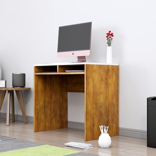 Image of Bniture Wooden Study Table for Home | Engineered Wood Laptop Study Table | Multi Purpose Office Desk for Laptop, Computer, Writing | Table for Study, Workstation Home, Giant Wood & Frosty White
