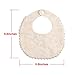 GZMM Baby Bib For Girls,Reversible Waterproof Handmade Natural Cotton Baby Drool Bib 0-12 months 2 Pack (off-white color, 0-12 months)