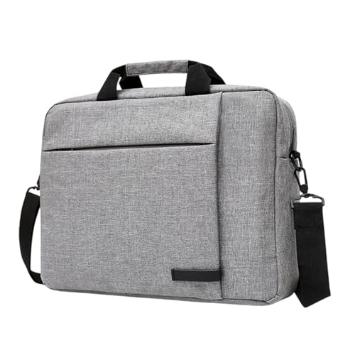 WJUAN Laptoptasche 16 Zoll Grau – Wasserabweisende Laptop Tasche & Aktentasche Herren mit Schultergurt – Notebook Tasche für Geräte bis ca. 16 Zoll, Dokumente, Büro & Reisen