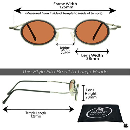 Image of proSPORT Blue Light Blocking Sunglasses - HD Copper Amber Metal Aviator Reduce Eye Strain Better Sleep
