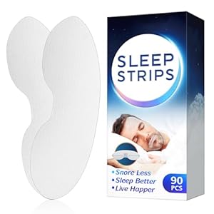 Lotnut 90 Pezzi Strisce Bocca Anti Russare, cerotti bocca per dormire mouth tape sleep per un sonno profondo, Sviluppa l’abitudine della respirazione nasale