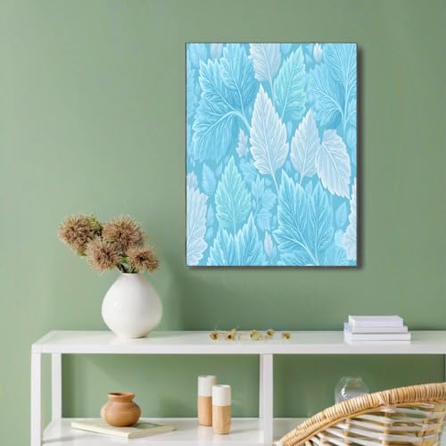 Cuadros de arte de hojas para decorar un salón moderno con elegancia minimalista