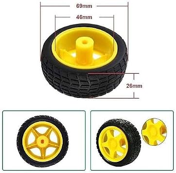 SANEC Engine and Wheel Set 6V 250Rpm Arduino