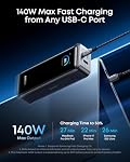 Anker Prime Power Bank, 26,250mAh 3-Port Portable Charger with 300W Max Output, Two-Way Charging, TSA-Approved, App Control, for MacBook, iPhone 17/16 Series, and More (Base Not Included)