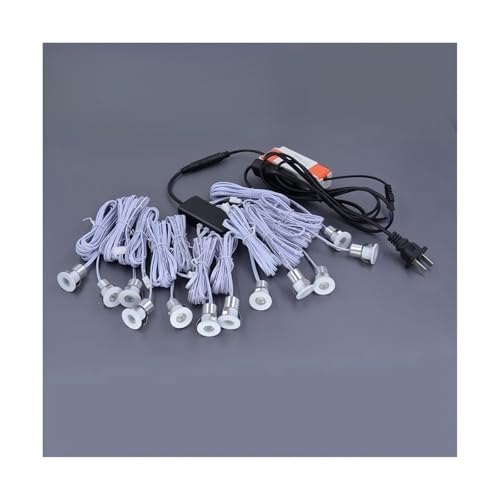XiaoNingNing Mini Focos Empotrables De Aluminio LED 18mm Focos Pequeños Empotrables Techo Cocina Escaleras Focos 1W con Driver 85V-265V(Warm White 3000K,1drag12)