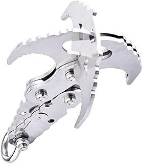 COOLOGIN Grappling Hook, Multifunctional Stainless Steel Folding Gravity Hook Rock Climbing Equipment Climbing