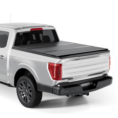 Tono King FRP Hard Tri-fold Tonneau Cover Fold Truck Bed Covers Compatible with 2015-2026 Ford F150 6.5FT Bed (78")