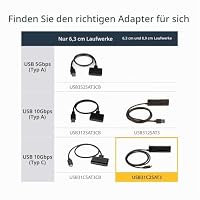 StarTech.com SATA hard drive adapter, Schwarz, USB C | 2.5"/3.5" – Ansicht 6