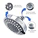 High Pressure Fixed Showerheads,5-Mode High Flow Fixed Showerheads,4inch Rain Shower Heads with adjustable Metal Swivel Ball Jiont