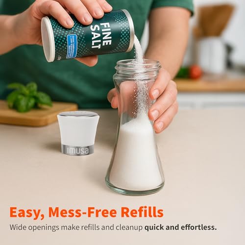 Image of IMUSA Salt Shaker and Pepper Grinder Set, 2-Pack, Manual
