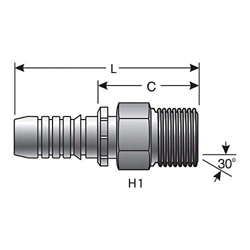 Gates G20810-1212 coupling hidráulico con conector metálico de rosca 4