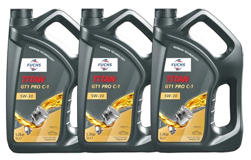 Fuchs 15 Liter TITAN GT1 PRO C-1 SAE 5W-30 Engine Oil (3 x 5L)