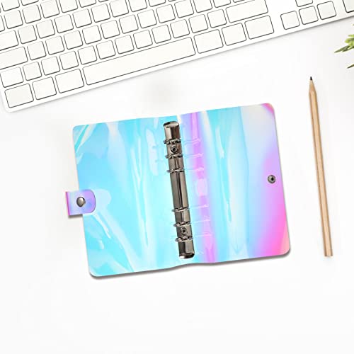 Rainbow Fichário Caderno Capa Shell: 6- Anel Recarregáveis Para Encadernação Capa Shell Com Botão Sn