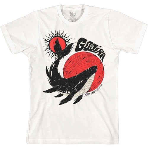 Image of Gojira Whale Official Tee T-Shirt Mens Unisex (Small) White