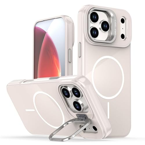 For IPhone 17 / 17 Pro / 17 Air / 17 Pro Max �p �}�O�l�b�g���P�[�X ? ���^�������Y�t���[���E�X�����݌v�E���G��̗ǂ��f�ށE�ϏՌ��ی�J�o�[,17 Air,White