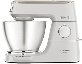 Kenwood Titanium Chef Baker XL, Kitchen Machine with K-Whisk, Stand Mixer with Kneading Hook, Whisk and 5L Bowl, KVC65.001...