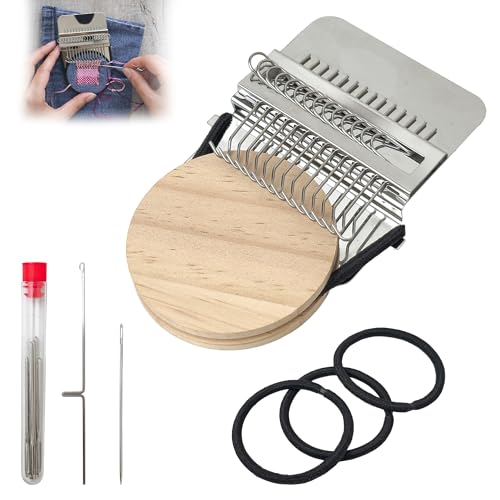 Knit Patch PatchMaker 2.0 Kit Darning Loom for Visible Mending Patchmaker Loom for Clothes Repair Socks & Jeans Speedweve Type Knit Patch Kit DIY Weaving Tool