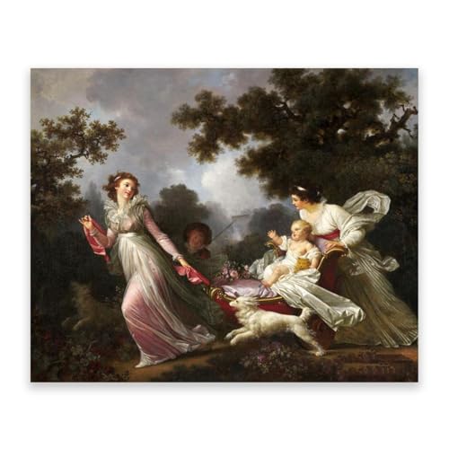 Tableau rococo Jean-Honoré Fragonard pour créer une ambiance élégante et chaleureuse au salon