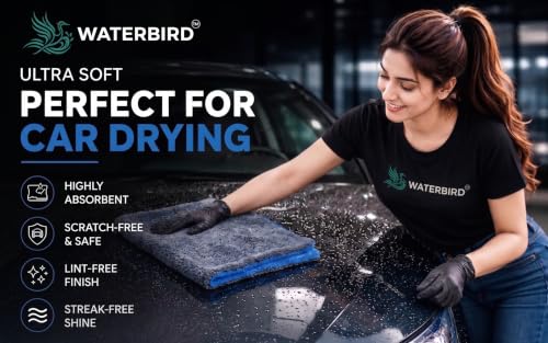 Image of Microfiber Twisted Loop Car Drying Towel | 1200 GSM Ultra Absorbent | Scratch-Free & Lint-Free | Dual Sided Car Cleaning Cloth (40x40)