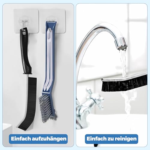 4-teiliges Reinigungsbürsten-Set, multifunktionale Reinigungsbürste für Badezimmer, Fugenbürste, Fliesen, Reinigungsbürste für Haus, Toilette, Badezimmer, Küche