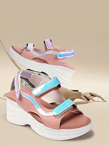 Image of ArranQue Wedge Sandals for Women & Girls, Light Weight Floaters Casual and Stylish Sandal