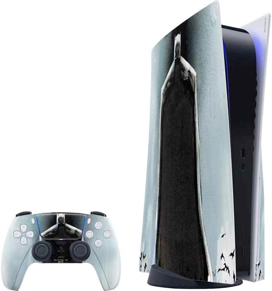 Skinit Decal Gaming Skin Compatible with PS5 Bundle - Officially Licensed DC Comics Batman Holding Batarang Art Design