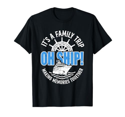 It's A Family Trip Funny Cruise Vacation Matching Vintage T-Shirt