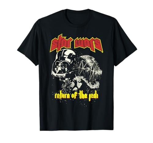 T-shirt Star Wars Return Of The Jedi imprimé style rock vintage pour adulte