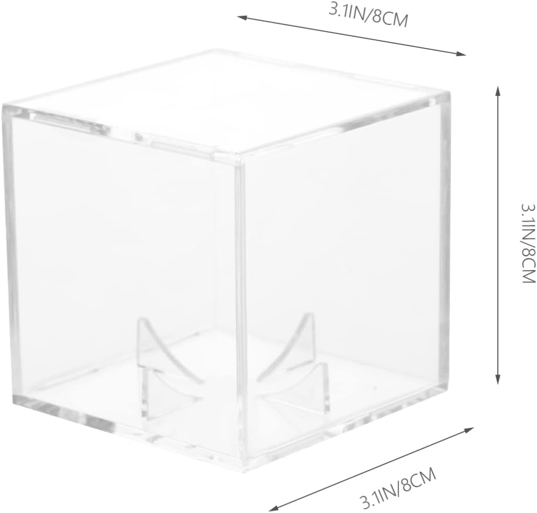 Happyyami 3pcs Tabletop Baseball Display Case Baseball Storage Box for Collectibles and Holder for Home and Store Use for Autographed Memorabilia